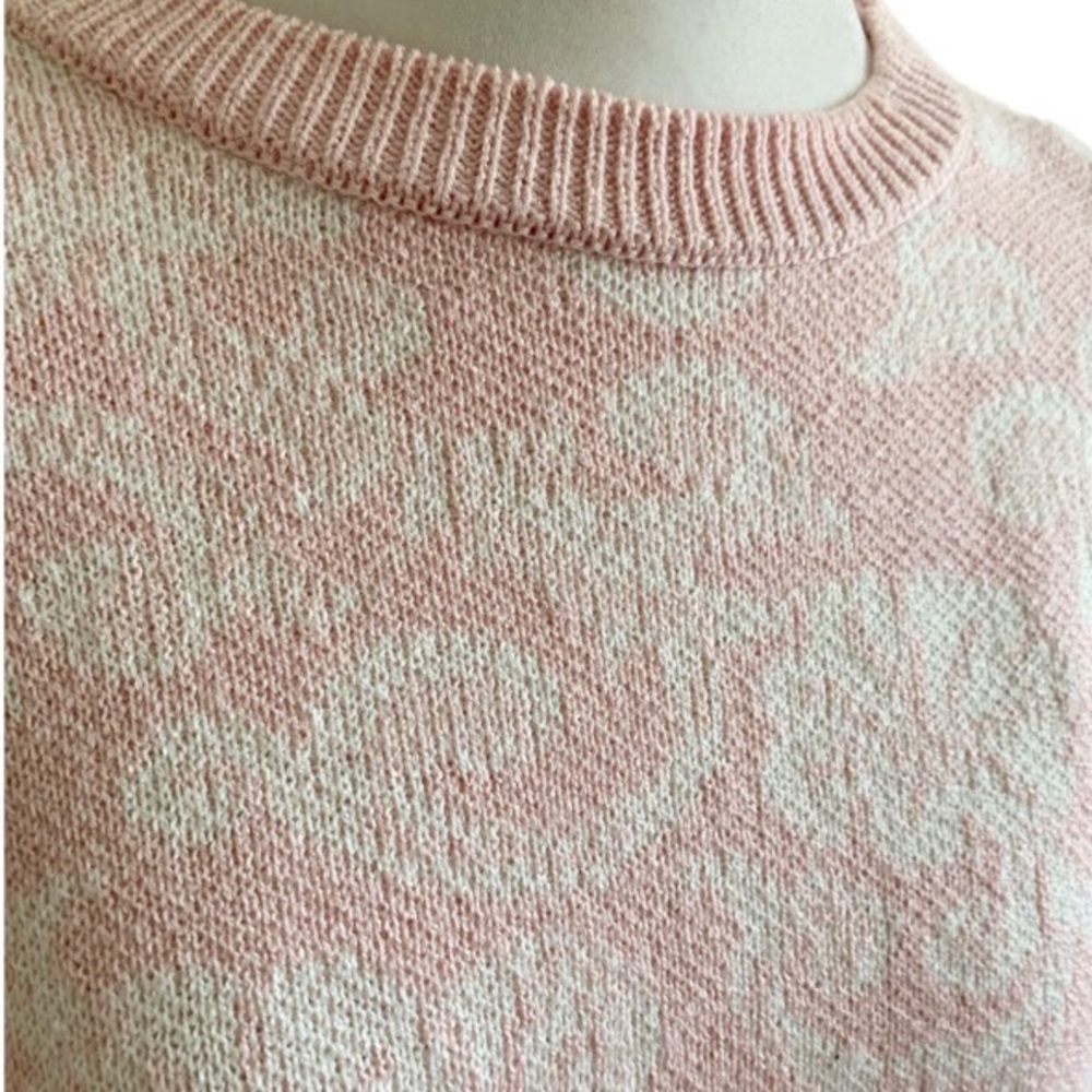 Vintage 1980’s Alfred Dunner 2 Piece Set Powder Pink Floral Sweater - Picture 8 of 16